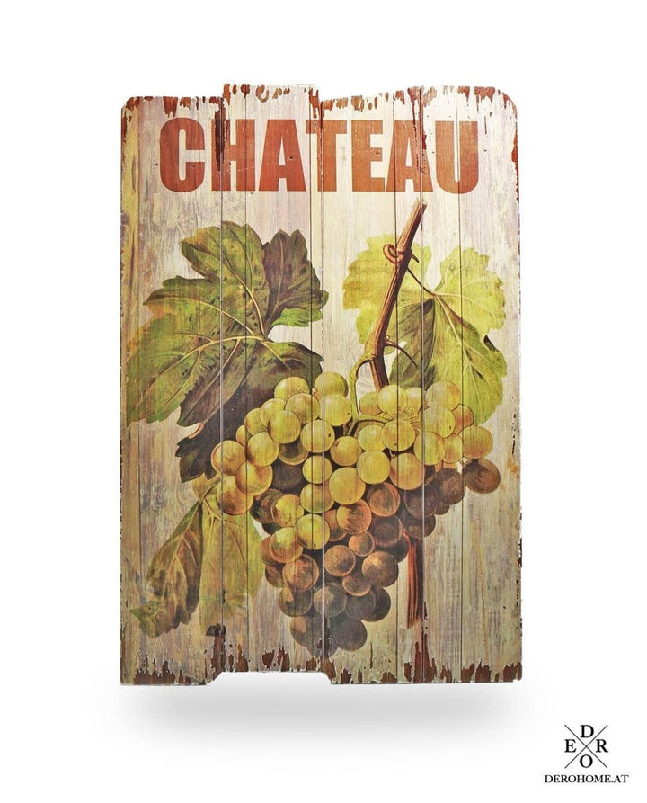 Bild / Holzschild "Chateau White Wine" - Dero Home & Living