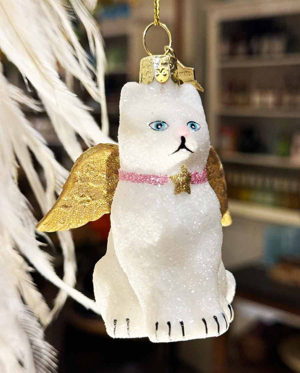 Christbaumschmuck „Flying Cat" – Glasanhänger - Dero Home & Living