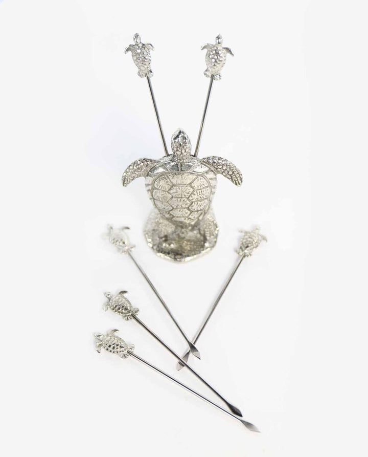 Cocktail - Picks holder "Turtles" Set 7 - tlg. - Dero Home & Living