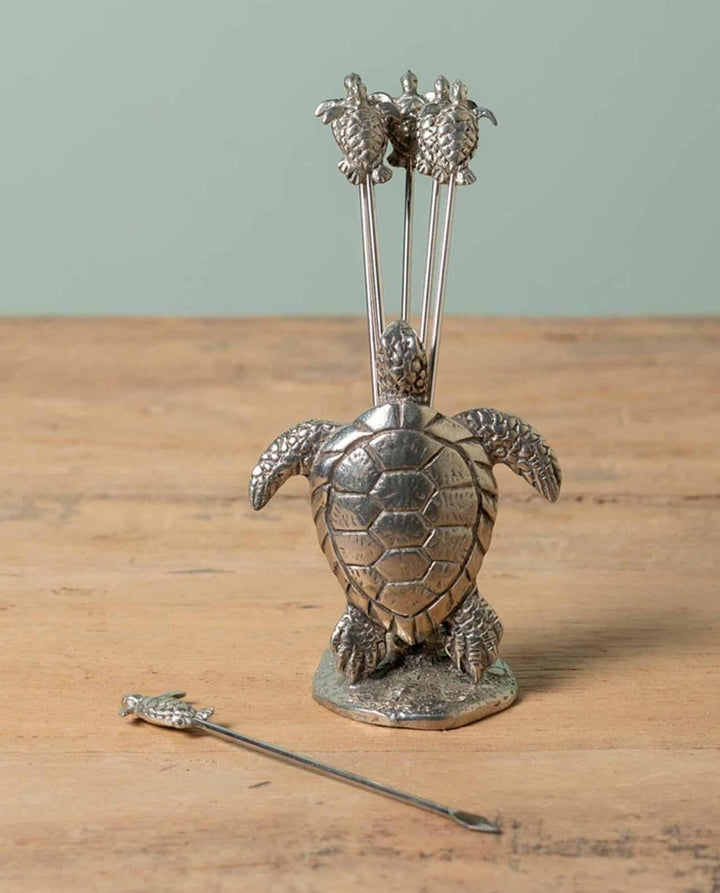 Cocktail - Picks holder "Turtles" Set 7 - tlg. - Dero Home & Living