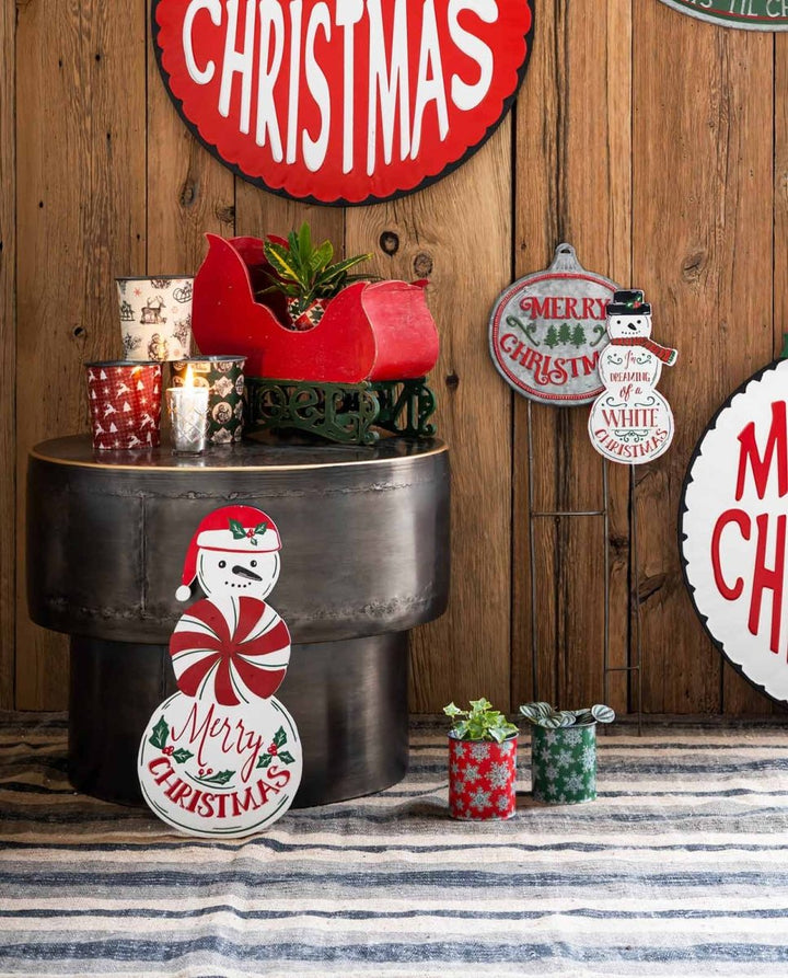 Deko - Schneemann "Snowman" aus Holz - Dero Home & Living