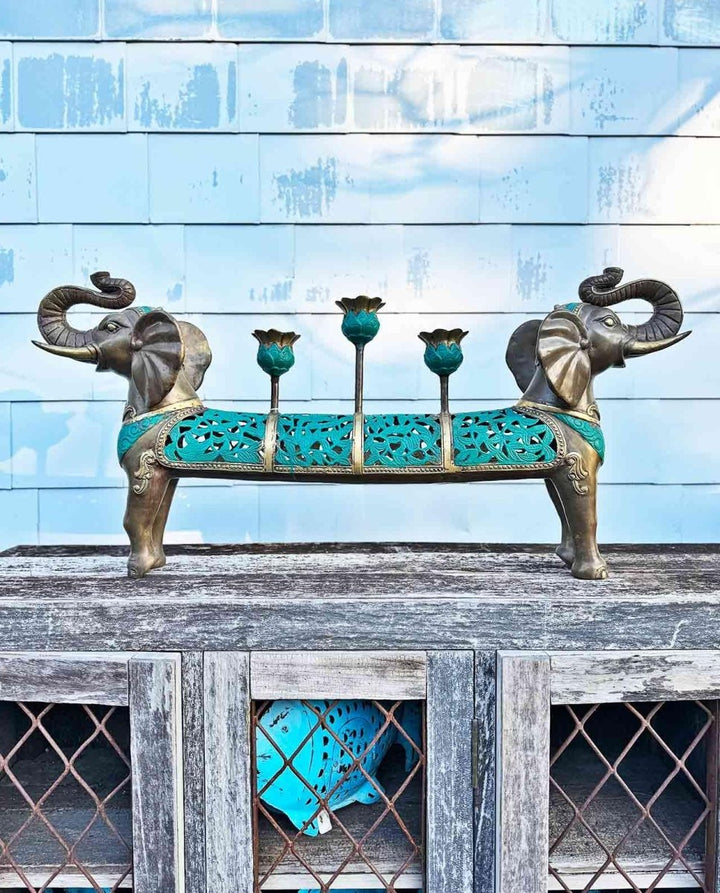 Elefanten Figur Kerzenhalter "Ganesha" - Dero Home & Living