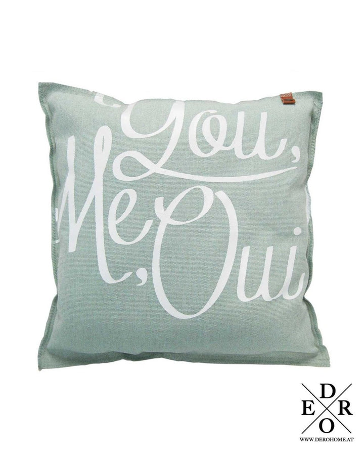 Kissen | Polster "You Me Oui" Ice mint - Dero Home & Living