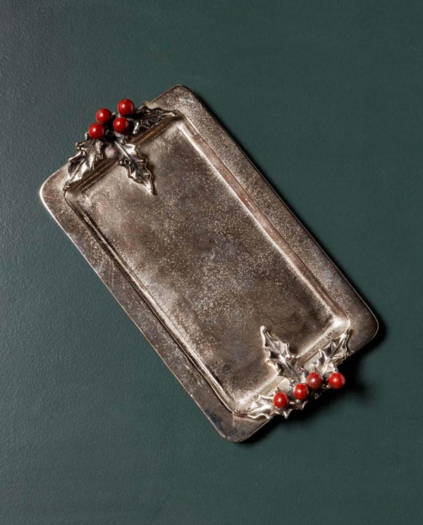 Luxuriöses Weihnachts Tablett „Winterberry Noël“ - Dero Home & Living