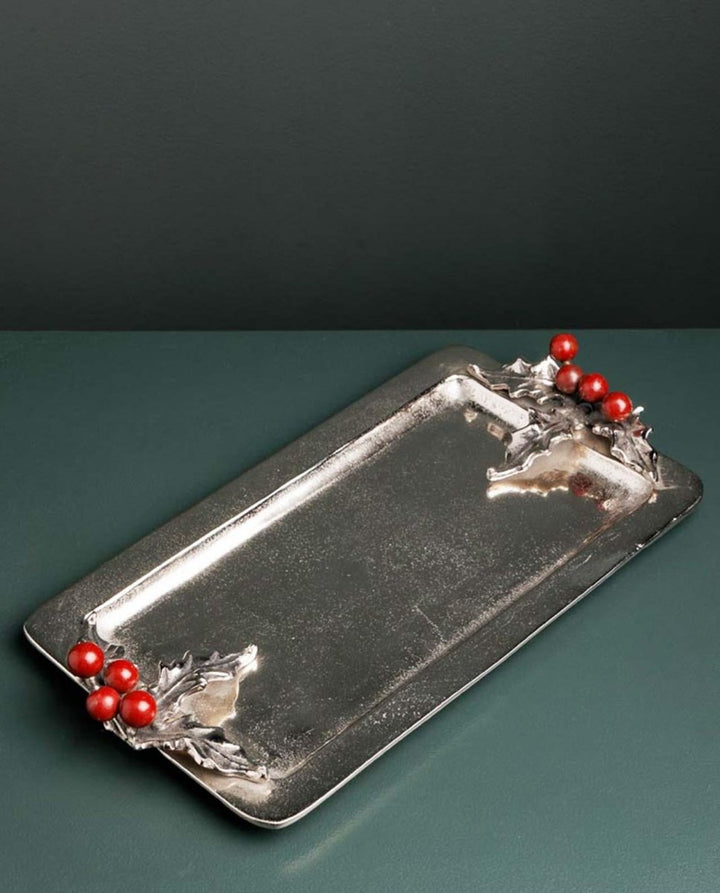 Luxuriöses Weihnachts Tablett „Winterberry Noël“ - Dero Home & Living