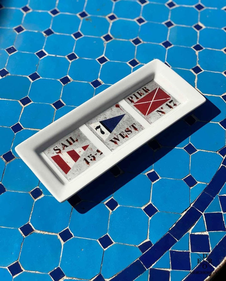 Maritimer Teller "boat flags" - Dero Home & Living