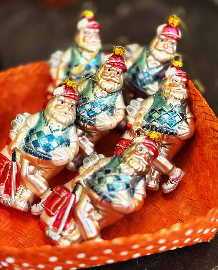 Santa / Weihnachtsmann Golf – Glasfigur & Christbaumschmuck - Dero Home & Living