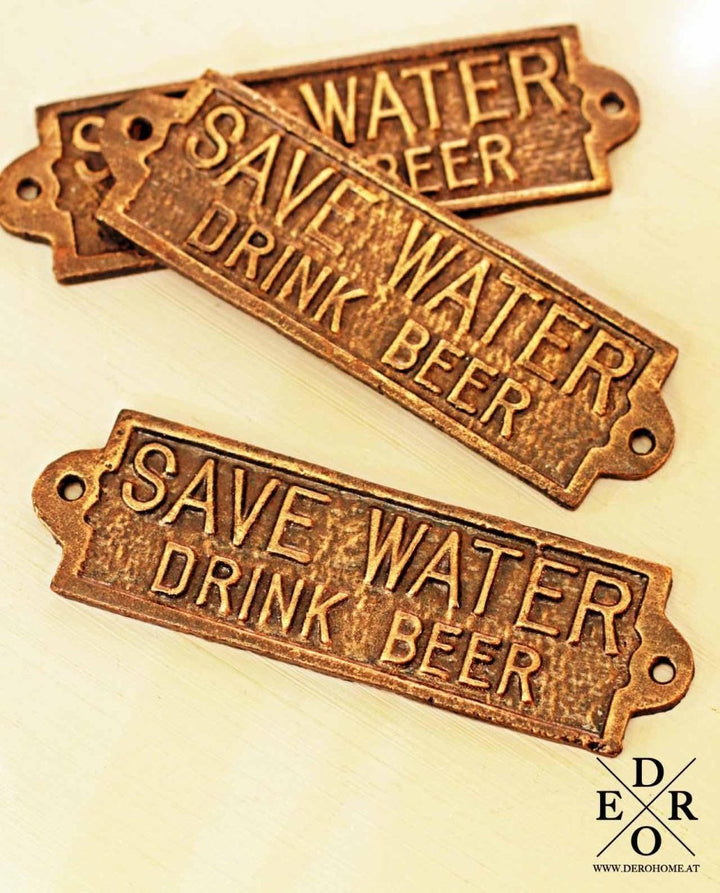 Schild "Save Water drink Beer" - Dero Home & Living