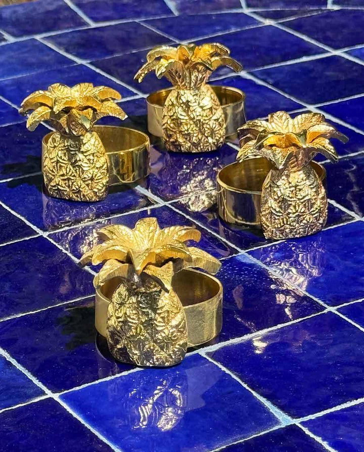 Serviettenringe "Ananas" Set 4 - tlg. - Dero Home & Living