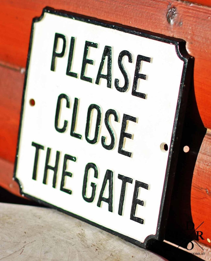 Vintage Türschild "Close the Gate" - Dero Home & Living