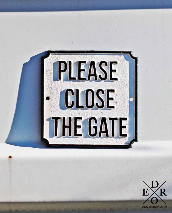 Vintage Türschild "Close the Gate" - Dero Home & Living