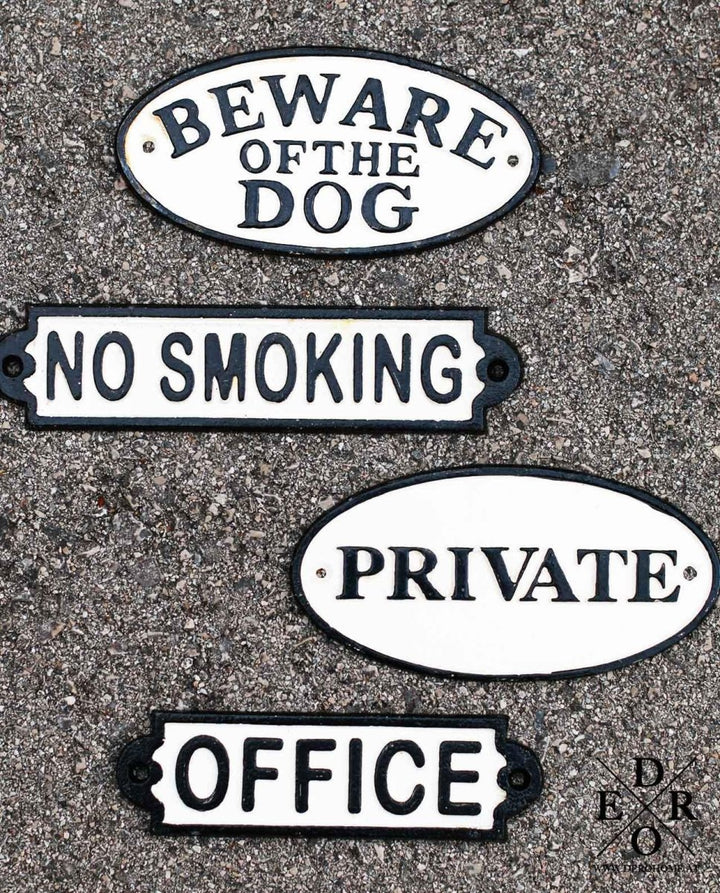 Vintage Türschild "NO SMOKING" - Dero Home & Living