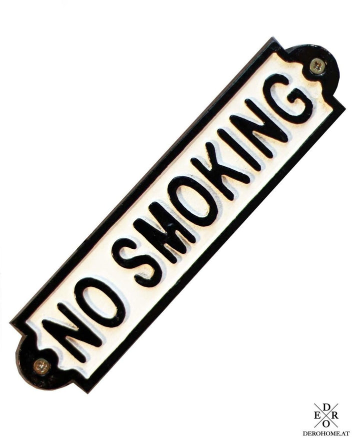 Vintage Türschild "NO SMOKING" - Dero Home & Living