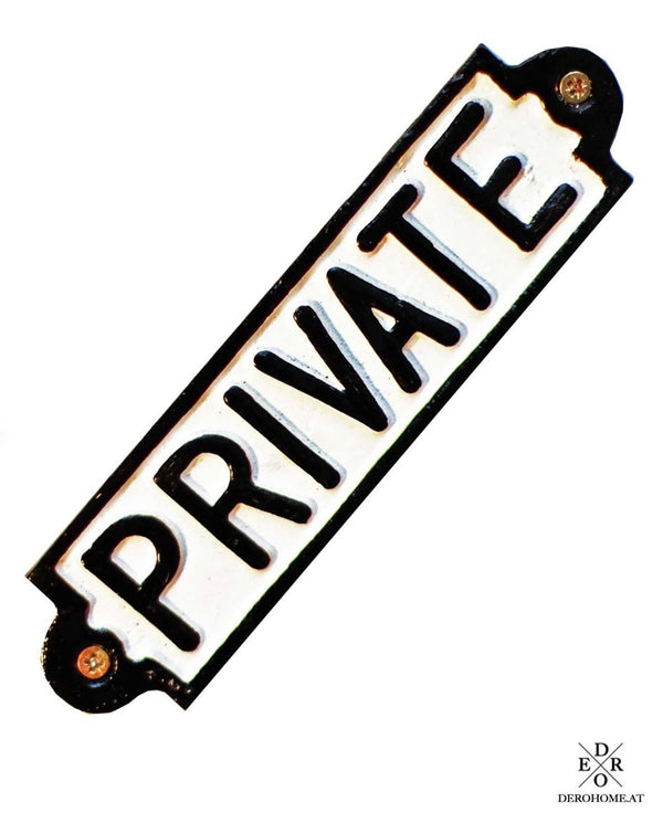 Vintage Türschild "PRIVATE" - Dero Home & Living
