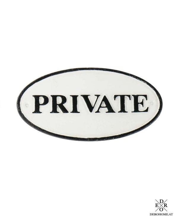 Vintage Türschild "PRIVATE" Oval - Dero Home & Living