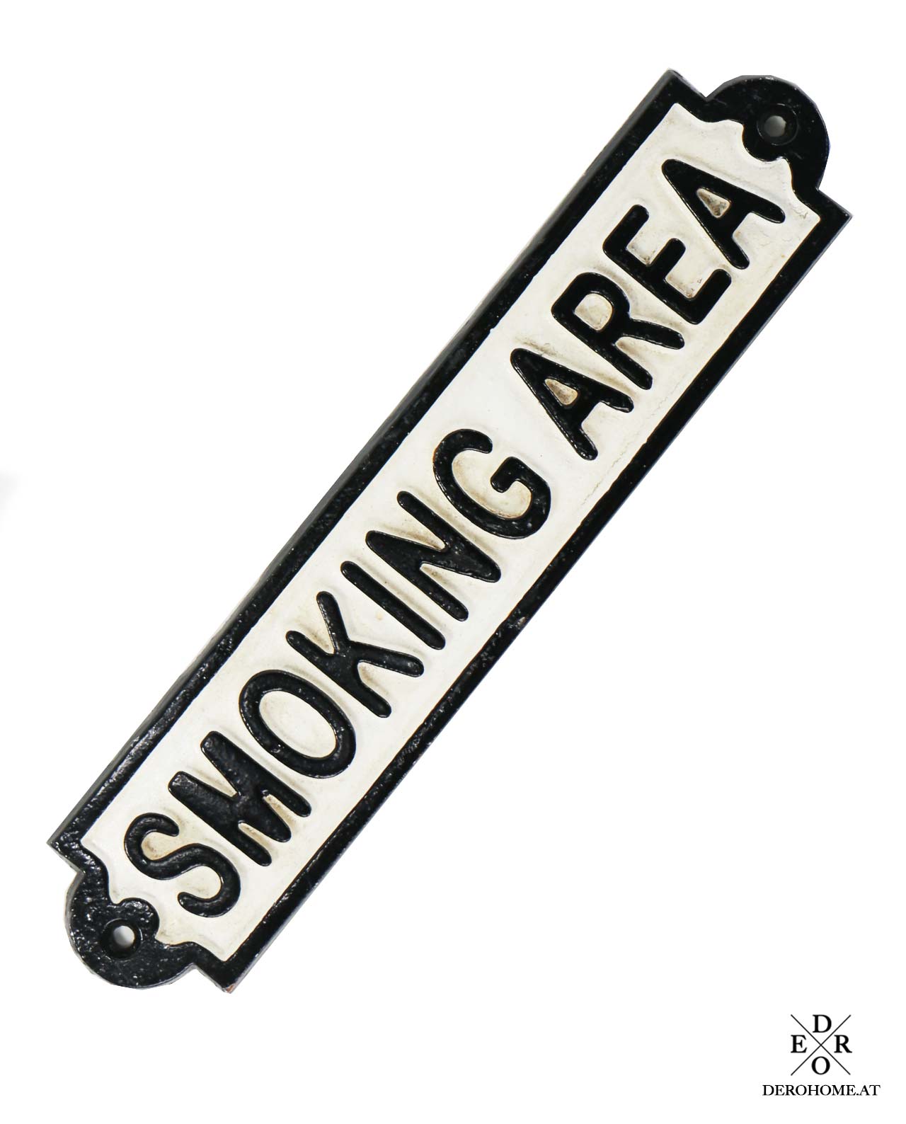 Nostalgisches Schild "Smoking Area" aus Gusseisen 